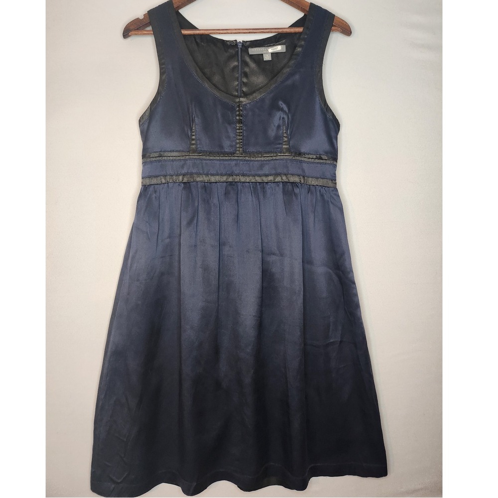 Proenza Schouler X Target‎ Cocktail Dress Juniors 9 Black & Navy Silk Sheath